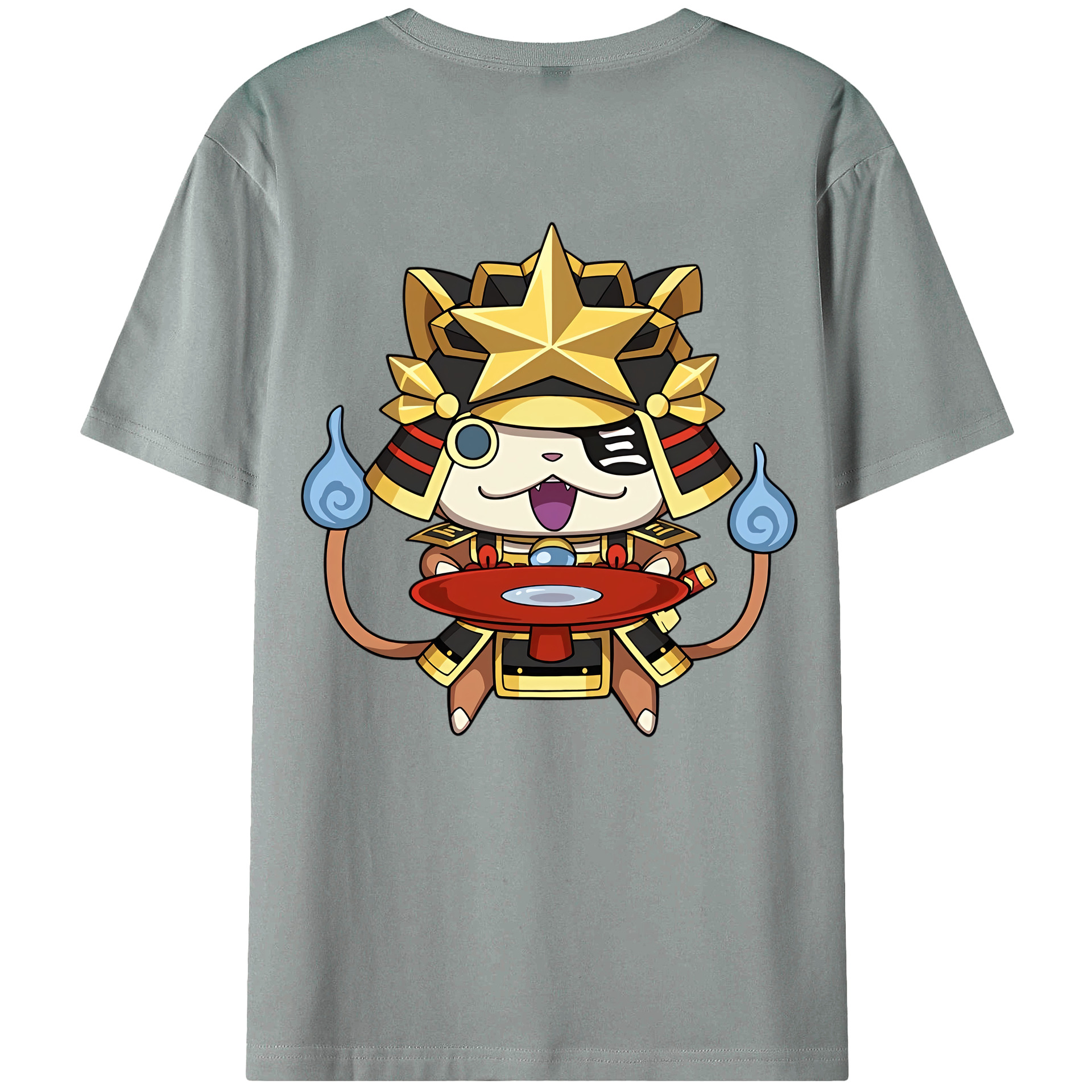 （画像用） 妖怪ウォッチ Yo-kai Watch 綿100％ メンズ半袖Tシャツ（バックプリント） 通気性